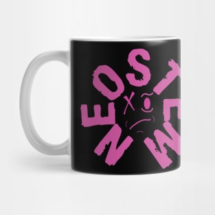 circle text logo pink Mug